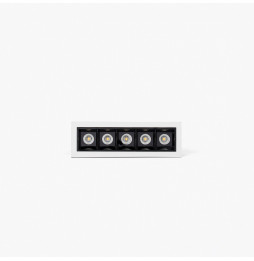FARO - Empotrable TROOP 5x2W 48° 3000K CRI90 blanco / negro
