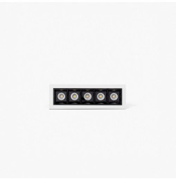 FARO - Empotrable TROOP 5x2W 48° 3000K CRI90 blanco / negro