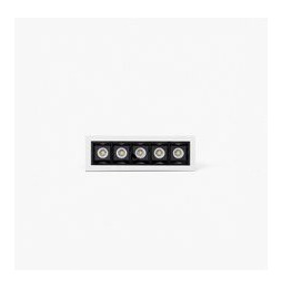 FARO - Empotrable TROOP 5x2W 48° 3000K CRI90 blanco / negro