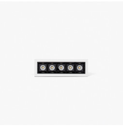 FARO - Empotrable TROOP 5x2W 48° 2700K CRI90 blanco / negro
