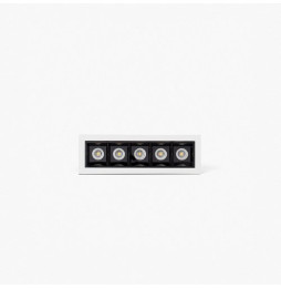 FARO - Empotrable TROOP 5x2W 48° 2700K CRI90 blanco / negro
