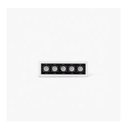 FARO - Empotrable TROOP 5x2W 48° 2700K CRI90 blanco / negro