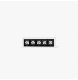 FARO - Empotrable TROOP 5x2W 36° 4000K CRI90 blanco / negro