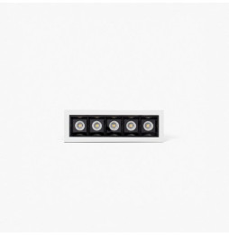 FARO - Empotrable TROOP 5x2W 36° 4000K CRI90 blanco / negro