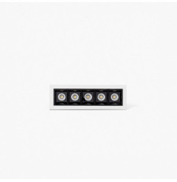 FARO - Empotrable TROOP 5x2W 36° 2700K CRI90 blanco / negro