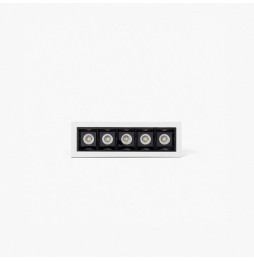 FARO - Empotrable TROOP 5x2W 36° 3000K CRI90 blanco / negro