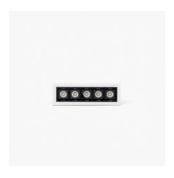 FARO - Empotrable TROOP 5x2W 36° 3000K CRI90 blanco / negro
