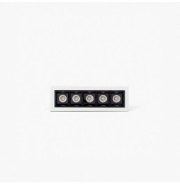 FARO - Empotrable TROOP 5x2W 15° 2700K CRI90 blanco / negro