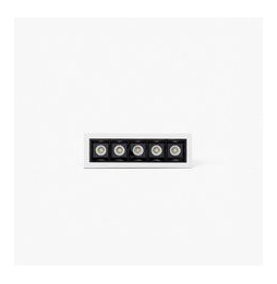 FARO - Empotrable TROOP 5x2W 15° 4000K CRI90 blanco / negro