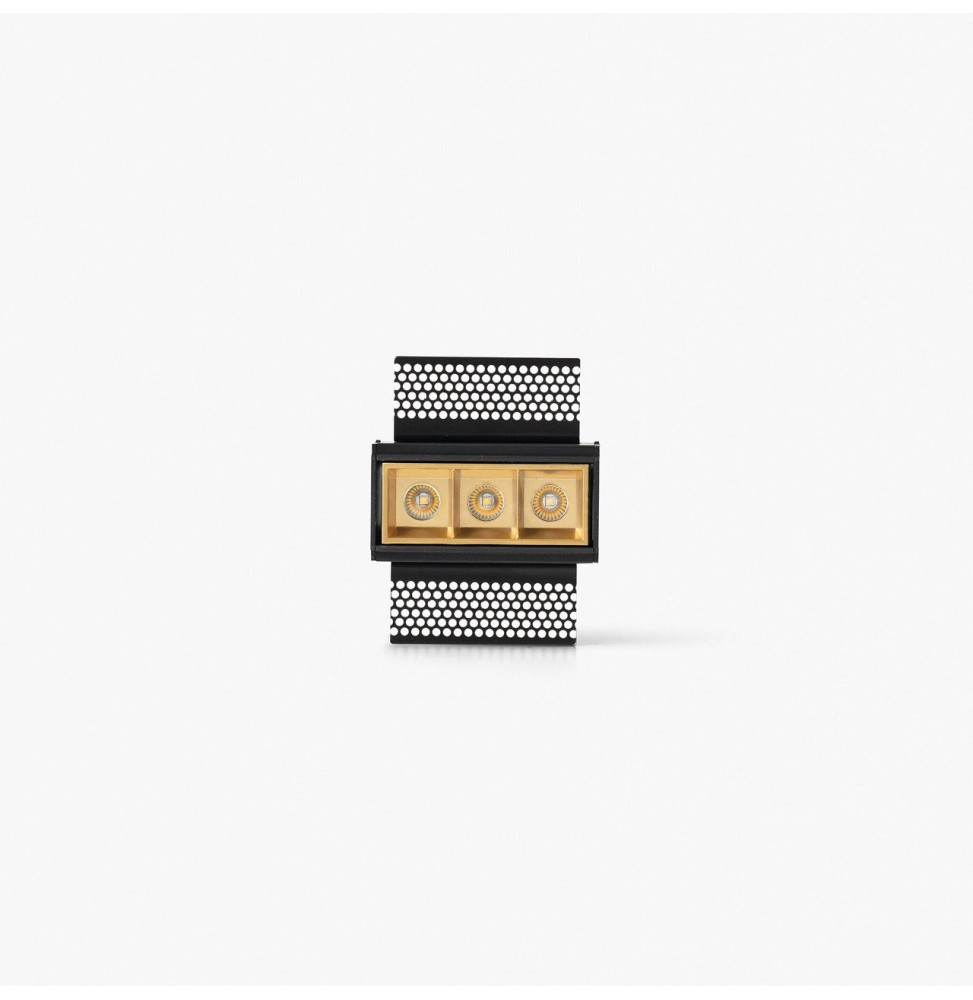 FARO - Empotrable TROOP 3x2W TRIMLESS 48° 3000K CRI90 oro