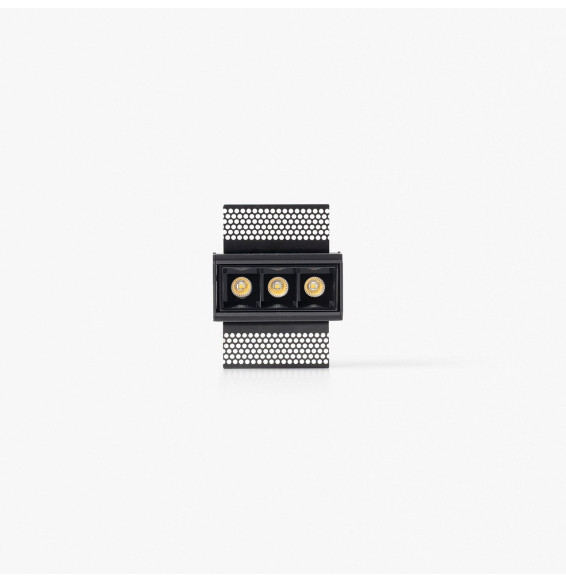 FARO - Empotrable TROOP 3x2W TRIMLESS 48° 2700K CRI90 negro