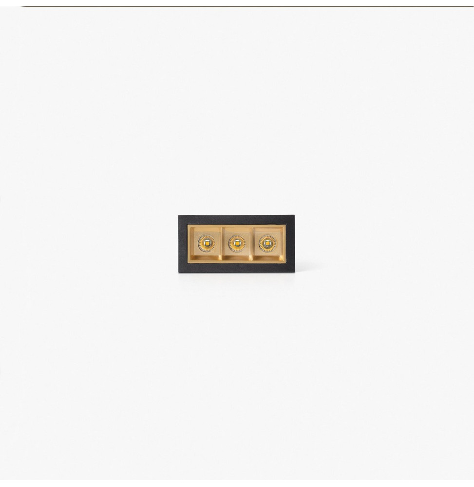 FARO - Empotrable TROOP 3x2W 48° 4000K CRI90 negro / oro