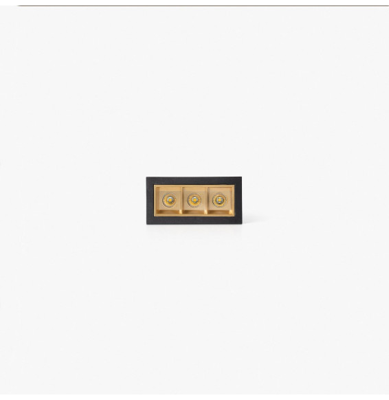 FARO - Empotrable TROOP 3x2W 48° 2700K CRI90 negro / oro