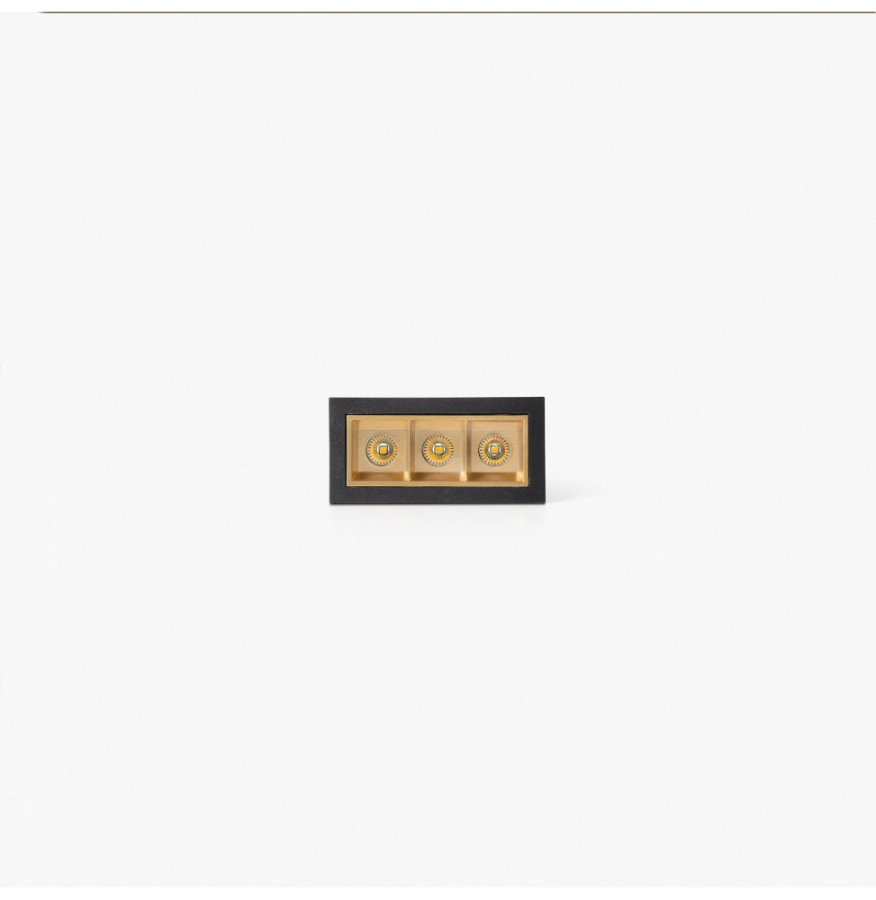 FARO - Empotrable TROOP 3x2W 36° 4000K CRI90 negro / oro