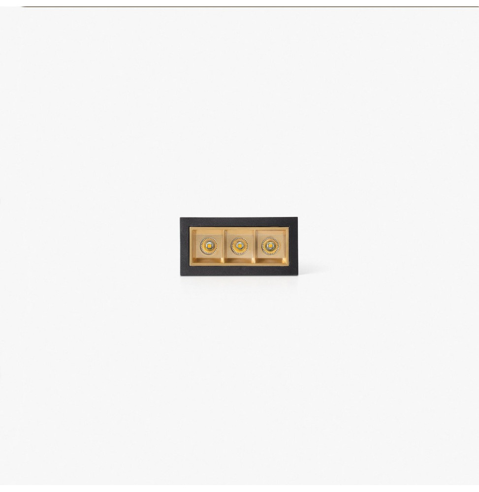 FARO - Empotrable TROOP 3x2W 36° 2700K CRI90 negro / oro