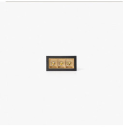 FARO - Empotrable TROOP 3x2W 15° 4000K CRI90 negro / oro