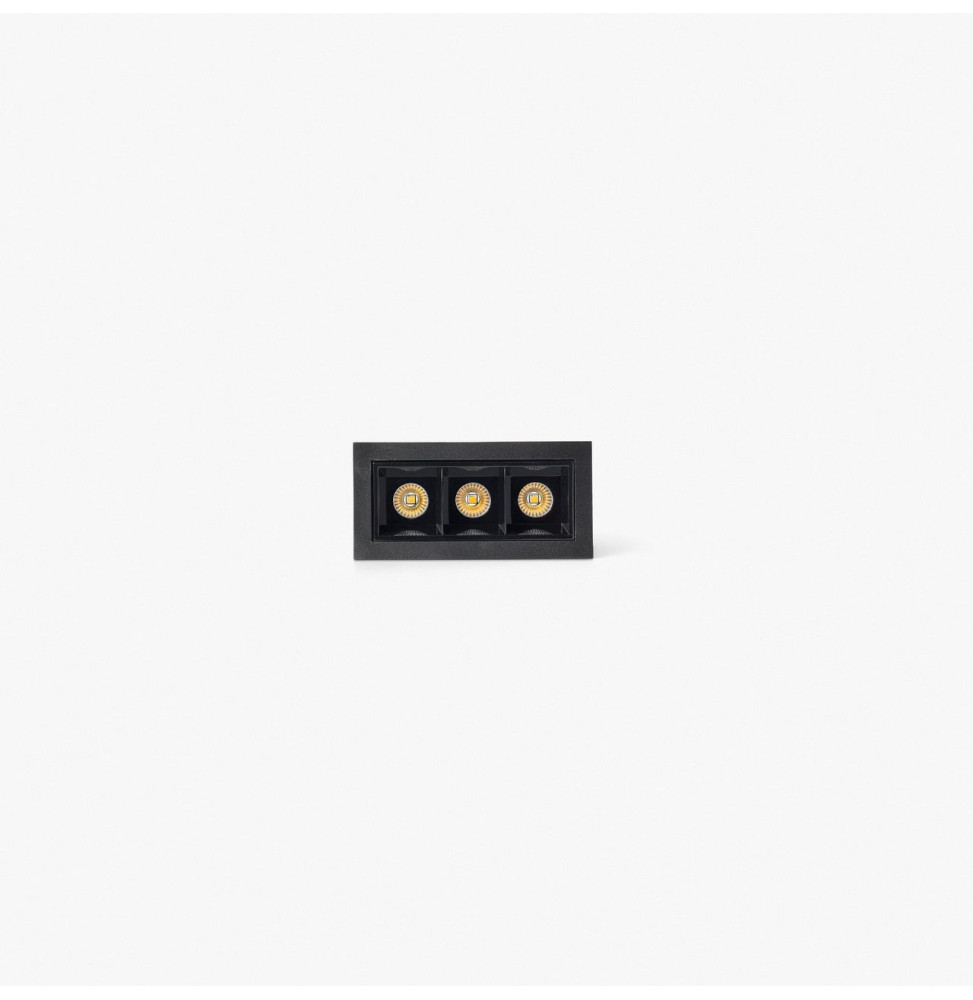 FARO - Empotrable TROOP 3x2W 48° 4000K CRI90 negro / negro