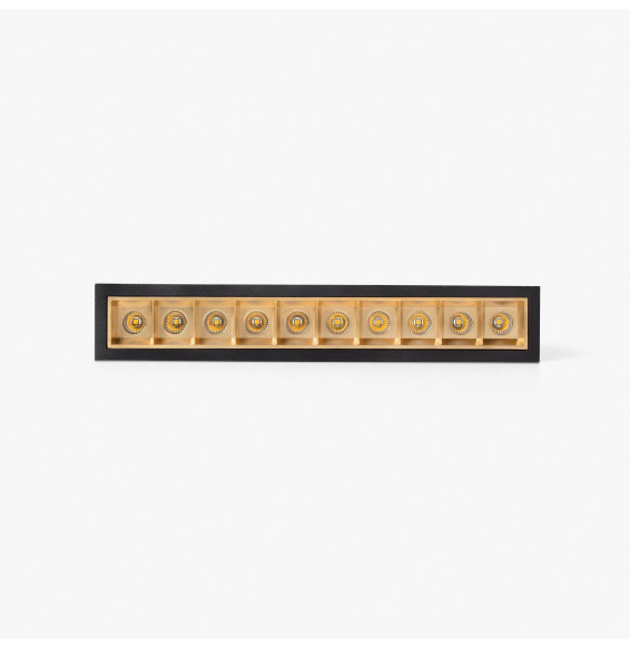 FARO - Empotrable TROOP 10x2W 48° 2700K CRI90 negro / oro