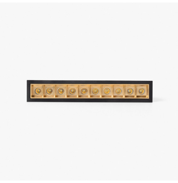 FARO - Empotrable TROOP 10x2W 48° 3000K CRI90 negro / oro
