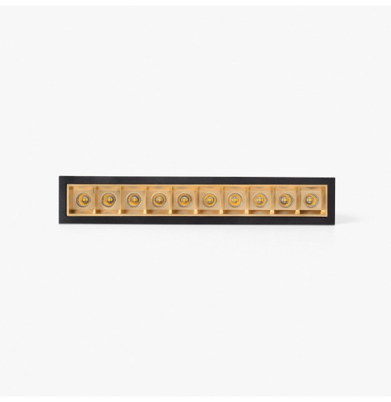 FARO - Empotrable TROOP 10x2W 36° 2700K CRI90 negro / oro