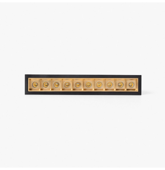 FARO - Empotrable TROOP 10x2W 36° 4000K CRI90 negro / oro