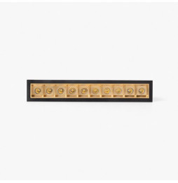 FARO - Empotrable TROOP 10x2W 15° 2700K CRI90 negro / oro