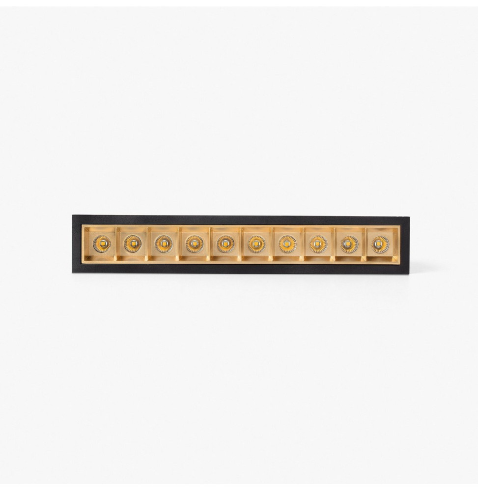 FARO - Empotrable TROOP 10x2W 15° 3000K CRI90 negro / oro