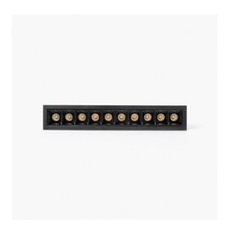 FARO - Empotrable TROOP 10x2W 48° 3000K CRI90 negro / negro