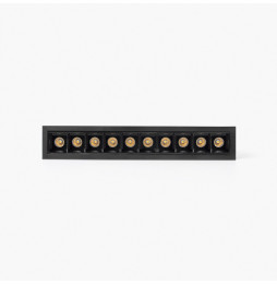 FARO - Empotrable TROOP 10x2W 48° 2700K CRI90 negro / negro