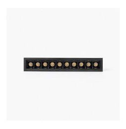 FARO - Empotrable TROOP 10x2W 48° 2700K CRI90 negro / negro