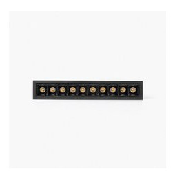FARO - Empotrable TROOP 10x2W 36° 3000K CRI90 negro / negro