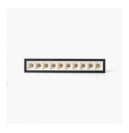 FARO - Empotrable TROOP 10x2W 48° 4000K CRI90 negro / blanco