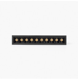 FARO - Empotrable TROOP 10x2W 15° 3000K CRI90 negro / negro