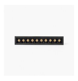FARO - Empotrable TROOP 10x2W 15° 3000K CRI90 negro / negro