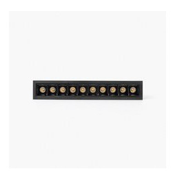 FARO - Empotrable TROOP 10x2W 15° 2700K CRI90 negro / negro