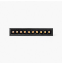 FARO - Empotrable TROOP 10x2W 15° 4000K CRI90 negro / negro