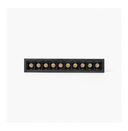 FARO - Empotrable TROOP 10x2W 15° 4000K CRI90 negro / negro