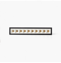 FARO - Empotrable TROOP 10x2W 48° 3000K CRI90 negro / blanco