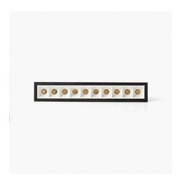FARO - Empotrable TROOP 10x2W 48° 3000K CRI90 negro / blanco