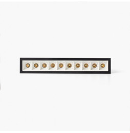 FARO - Empotrable TROOP 10x2W 15° 3000K CRI90 negro / blanco