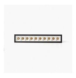 FARO - Empotrable TROOP 10x2W 15° 3000K CRI90 negro / blanco