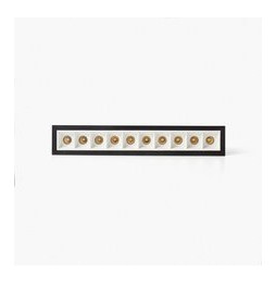 FARO - Empotrable TROOP 10x2W 36° 3000K CRI90 negro / blanco