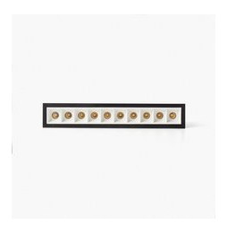 FARO - Empotrable TROOP 10x2W 15° 4000K CRI90 negro / blanco
