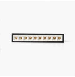 FARO - Empotrable TROOP 10x2W 36° 2700K CRI90 negro / blanco