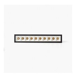 FARO - Empotrable TROOP 10x2W 15° 2700K CRI90 negro / blanco