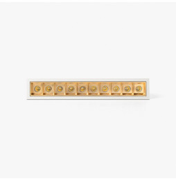 FARO - Empotrable TROOP 10x2W 15° 3000K CRI90 blanco / oro
