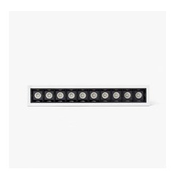 FARO - Empotrable TROOP 10x2W 48° 4000K CRI90 blanco / negro