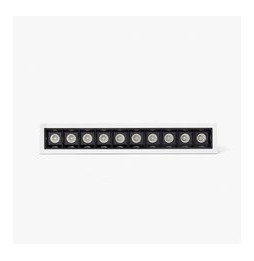 FARO - Empotrable TROOP 10x2W 48° 3000K CRI90 blanco / negro