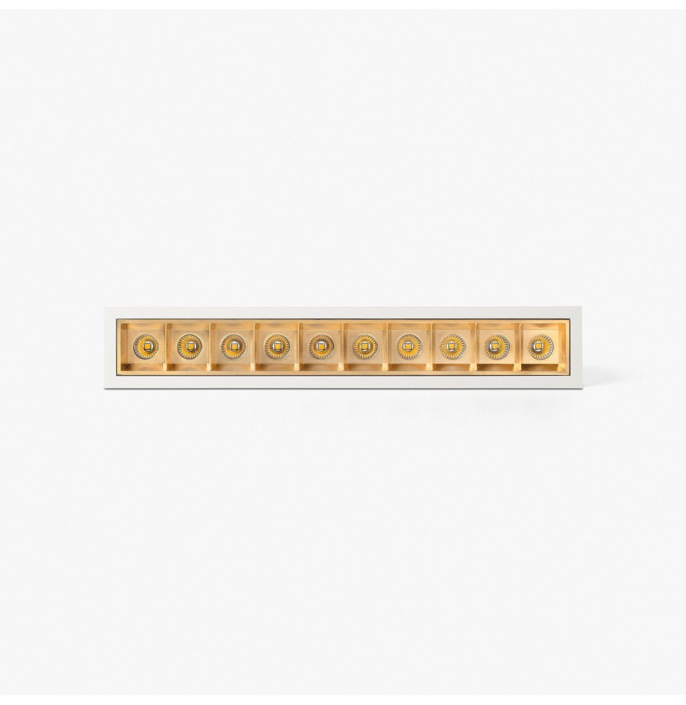 FARO - Empotrable TROOP 10x2W 15° 2700K CRI90 blanco / oro