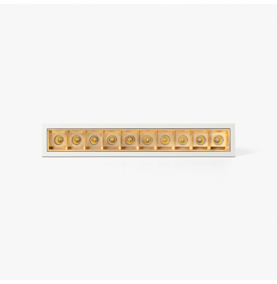 FARO - Empotrable TROOP 10x2W 15° 2700K CRI90 blanco / oro
